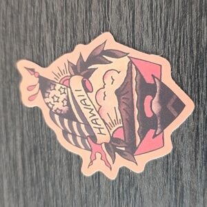 *FREE* Hawaii Nautical American Flag Sailor Jerry Style Sticker
